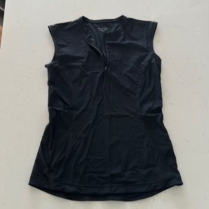 Athleta UPF sun protection black tank, size small